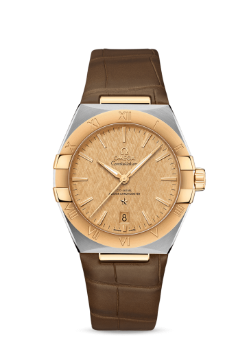 Omega Constellation Master Chronometer 39 Stainless Steel / Yellow Gold / Champagne / Alligator